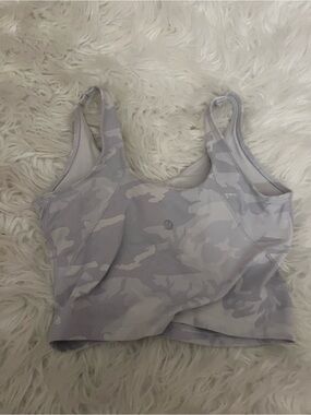 lululemon athletica Light Gray & White Camo Sports Tank